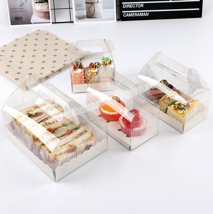 Clear PET Food Packaging Box Plastic Cookie Box With Inserts