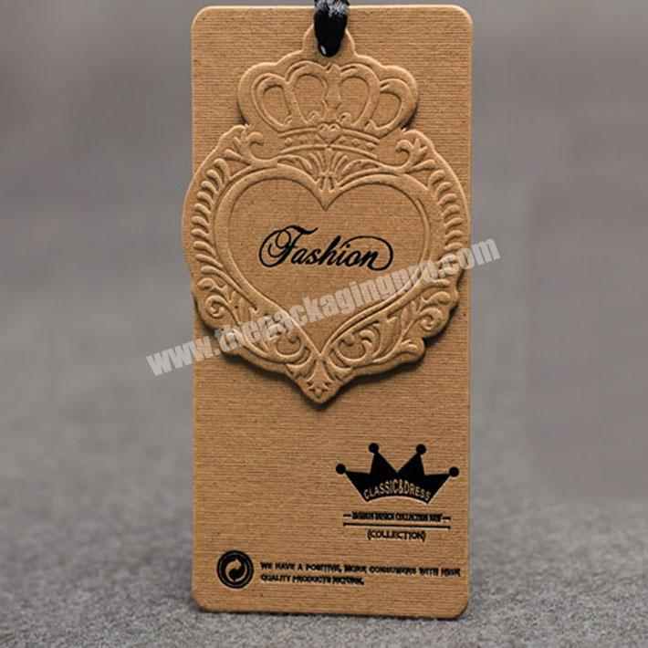 Clothesshoes hangtag kraft paper hang tag according to your design