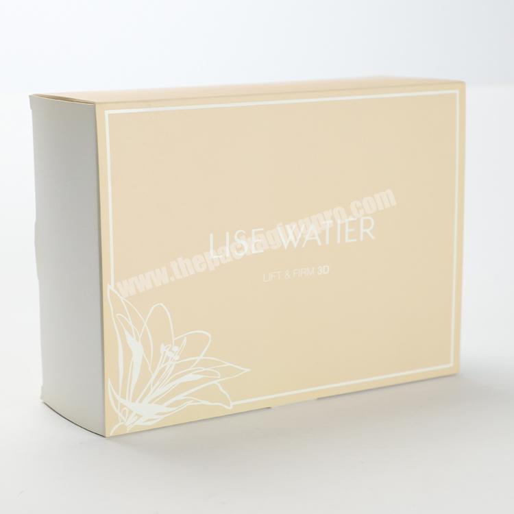 Custom Affordable Flip Top Cardboard Gift Paper Box for Cosmetic Set Packaging with Plastic Tray
