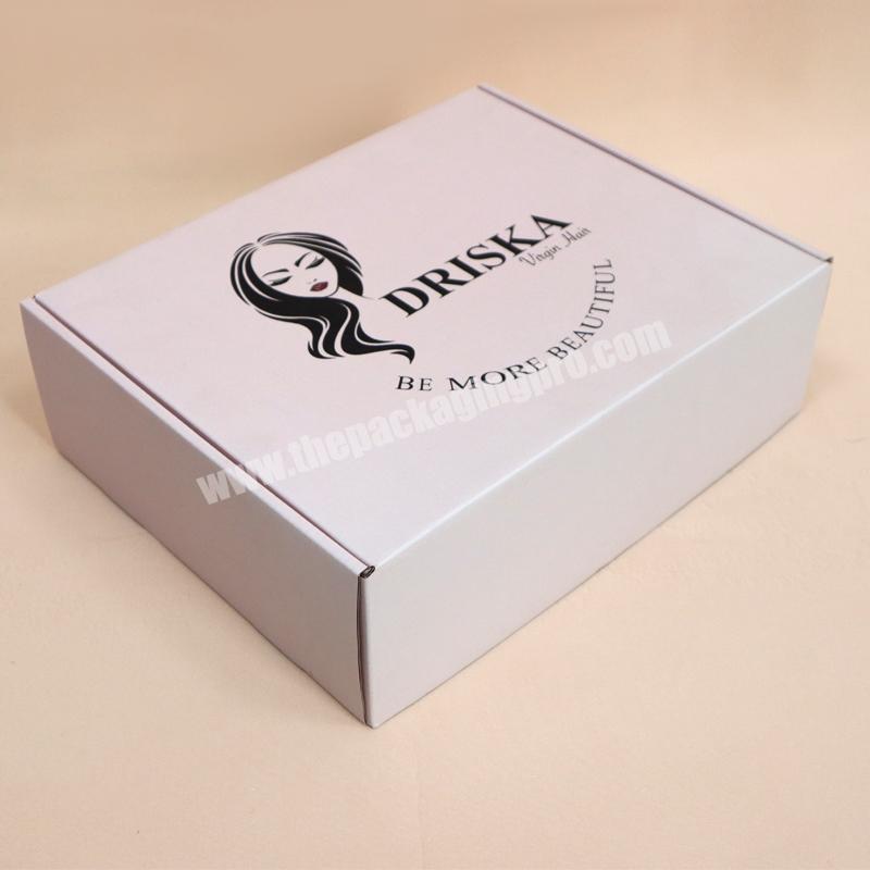 Custom Attractive Logo CMYK Printing ECO-Friendly Recyclable Corrugated Shipping Mailing Folding Flat Packing Paper Box