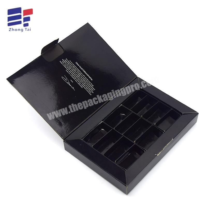 Custom Black Paper Box Magnetic Paper Packaging For Essential Oil