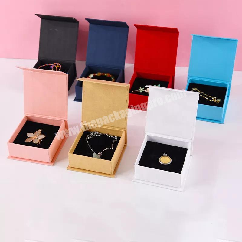 Custom Cardboard Flap Open Magnetic Jewelry Gift Box With Logo