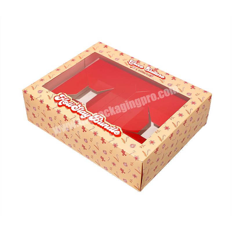 Custom Cardboard Paper Box With Clear PVC Window 250gsm Art White Card Cosmetic  Packing Box