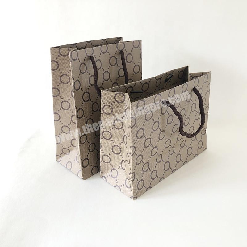 Custom Cheap Kraft Paper Bag Brown Circle Dot Paper Bags With Your Own Logo