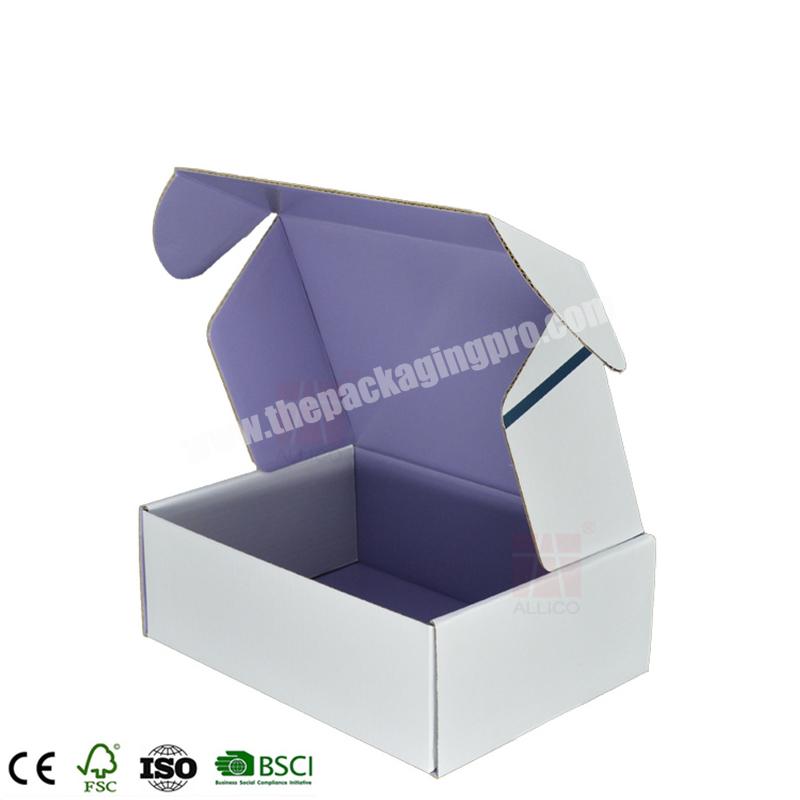 Custom Color Box Logo Packaging Printing  Corrugated Shipping Ecological Clothing Cosmetics Mail Boxes