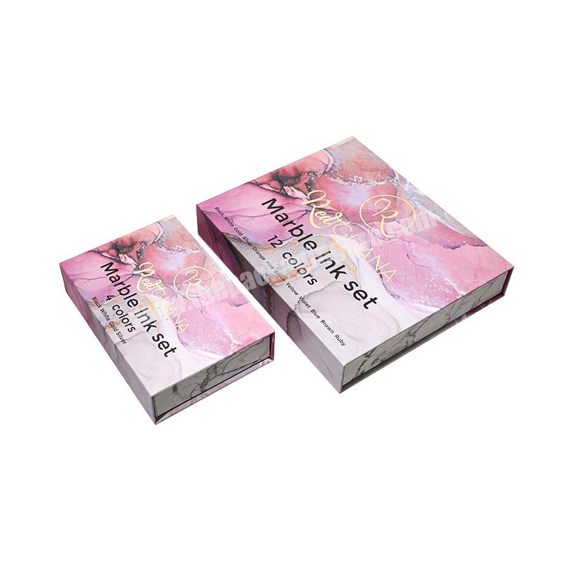Custom Cosmetic Magnetic Closure multicolor Book Shape Cardboard  Packaging Gift Box With Foam EVA sponge Insert