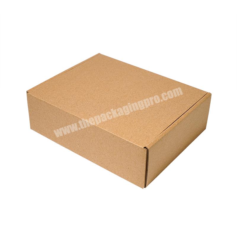 Custom Design LOGO SIZE  printed flat pack folding kraft packaging corrugated die cut mailing box