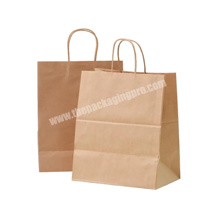 Custom ECO-friendly Black Gift Shopping Kraft Paper Bags With Logo Printed