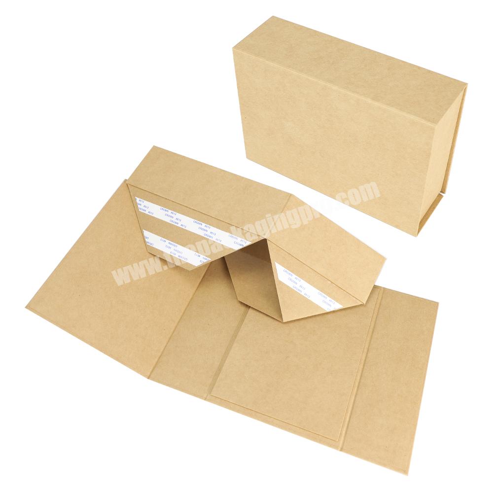 Custom Eco Kraft Ribbon Magnet Closure Paper Box Printing Square Cardboard Gift Box for Baby Clothes Packing