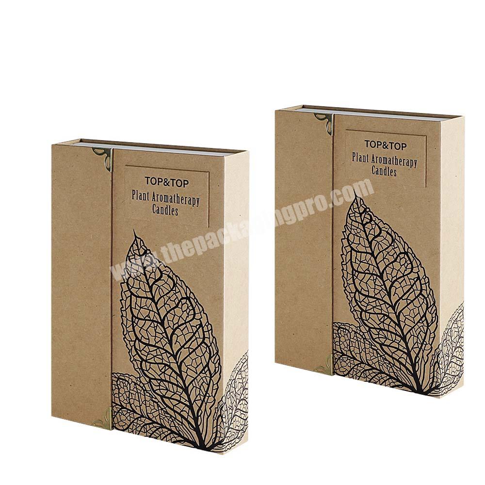 Custom Eco-friendly Kraft Cardboard Perfume Box Printing Book Shaped Cardboard Cosmetic Paper Box