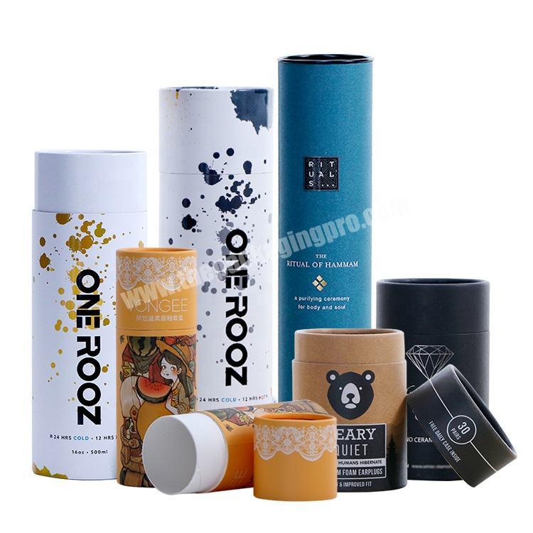 Custom Food Grade Biodegradable Cylinder Box Tea Kraft Paper Tube Packaging