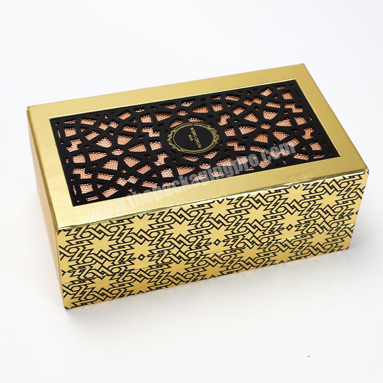 Custom Gold Retro Rigid Cardboard Box Luxury Perfume Packaging Paper Gift Box