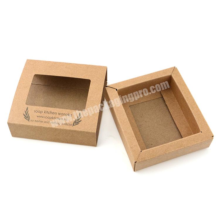 Custom Kraft Soap Roses Gift Packaging Paper Box With Window For Home Made Travel