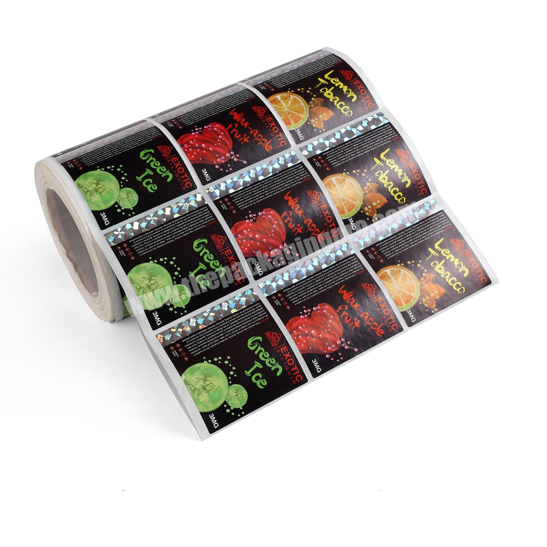 Custom Logo Adhesive Printing Round Label Circle Waterproof Vinyl Roll Private  Stickers for Packaging Boxes