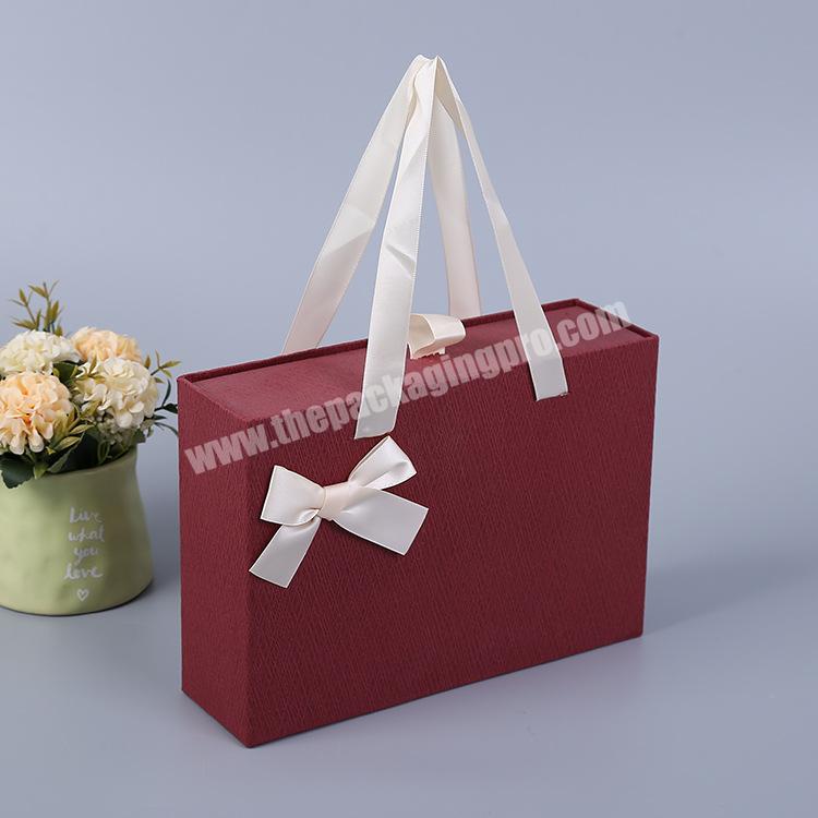 Custom Logo Cardboard Kraft Paper Drawer Slide Out Open Packaging Storage Gifting Box Recycled Ribbon Box