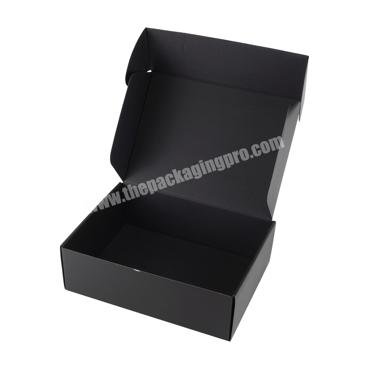 Custom Logo Carton Manufacturer Corrugated Black Mailing Packaging Box For Packing Delivery Cardboard Shipping