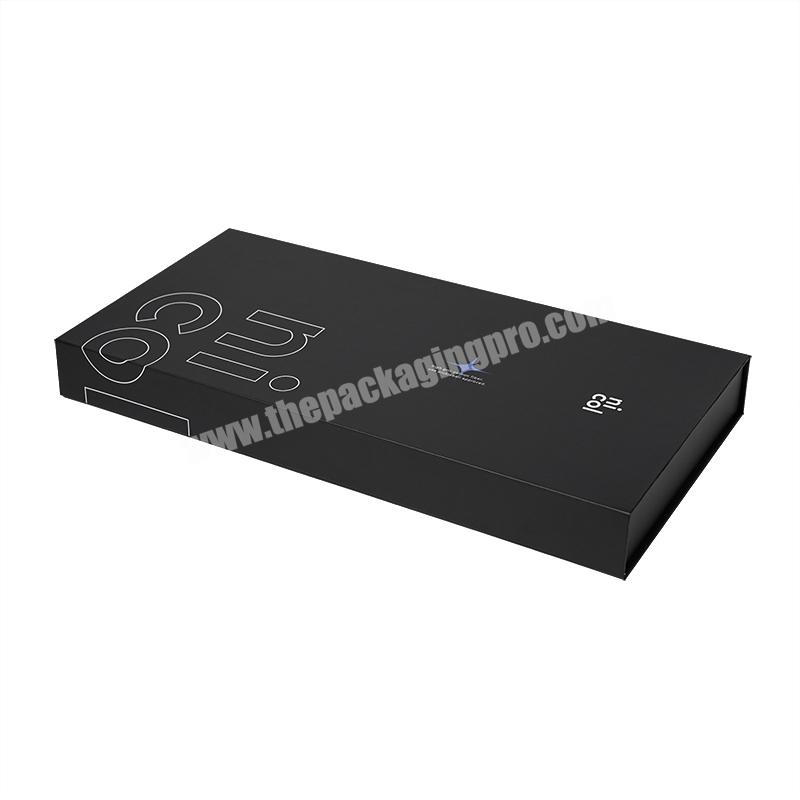 Custom Logo Color Print Black Gift Box Wholesale Recycled Cardboard Paper Racket Packing Magnetic Box With Paper Insert