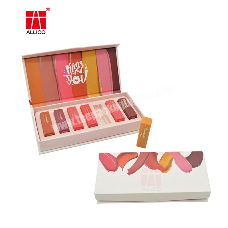 Custom Logo Color Printing Gift Packaging Box Lipstick Luxury Gift Paper Packaging Box with Magnetic Buckle