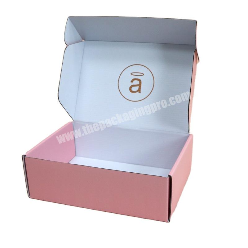 Custom Logo Corrugated Lipstick Mailer Pink Mailing Packaging Shipping Paper Box For Cosmetic