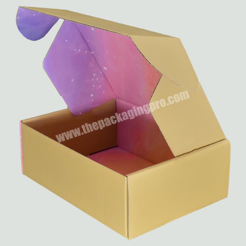 Custom Logo Design Color Corrugated Cardboard Folding Mail Paper Packaging Postal Transport Box