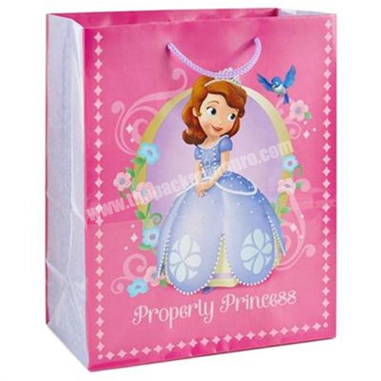 Custom Logo Designs Happy Birthdays Party Packaging Thank You Packaging Bag Manufacturer Paper Cartoon Gift Bags For Children