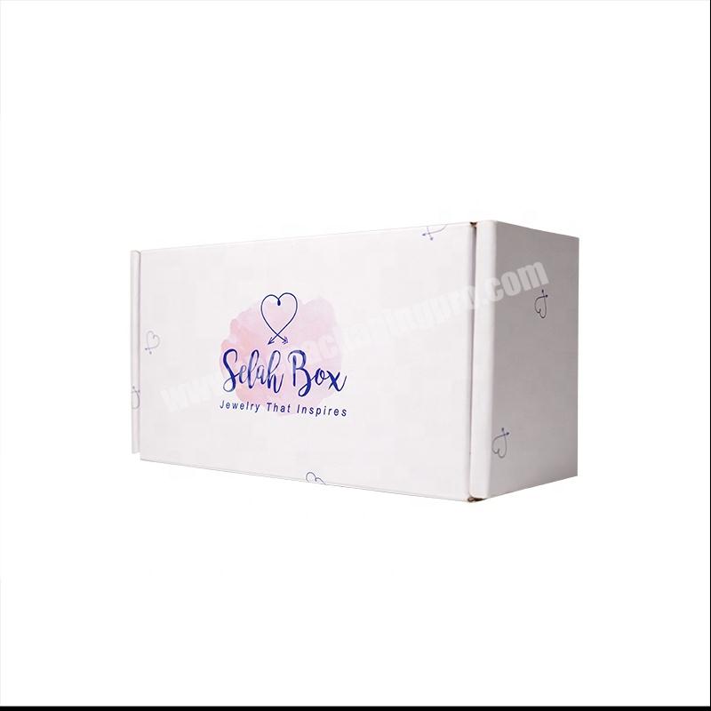 Custom Logo Double side printing Shipping Mailing JewelryCosmetic Box Paper Gift Packaging Corrugated Box Manufacturers
