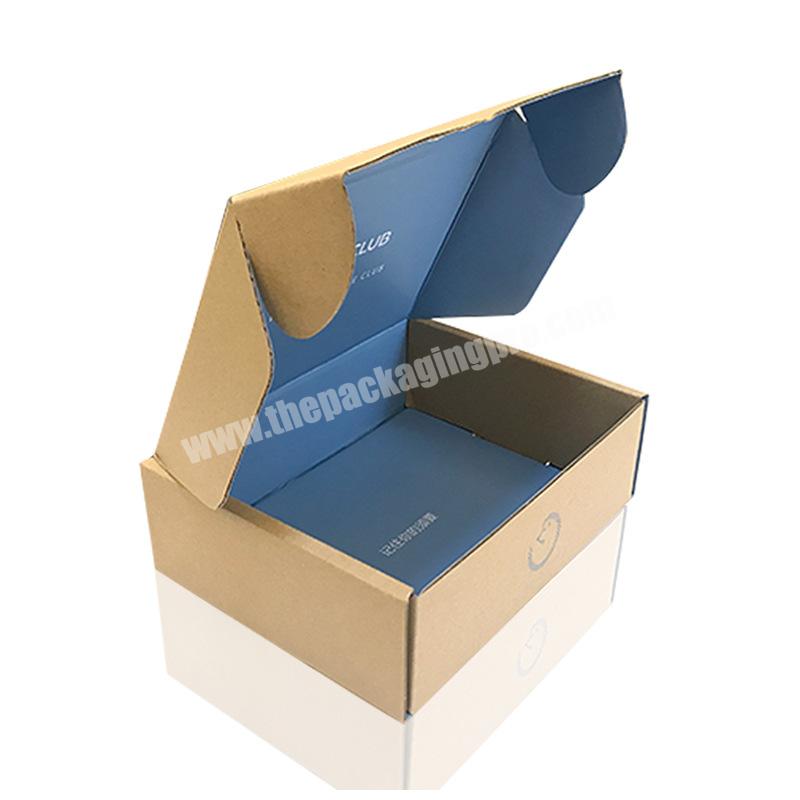 Custom Logo Holographic Lipstick Beauty Blue Shipping Paper Gift Packing Box for Cosmetic