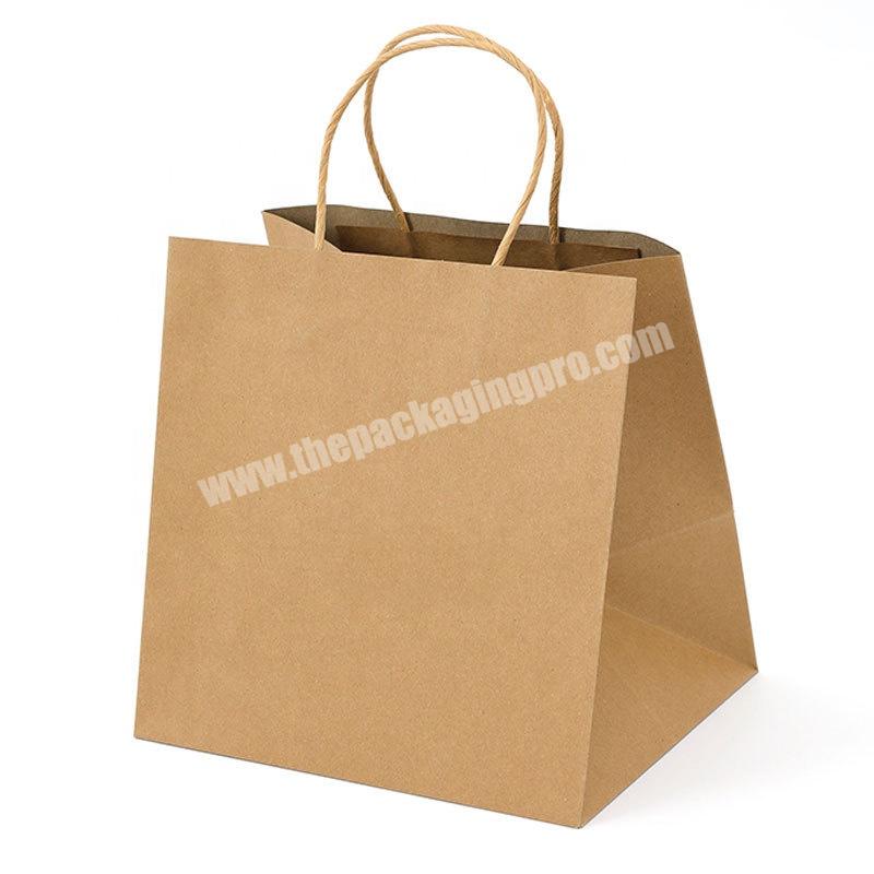 Custom Logo Kraft Paper Shopping Bag Retail Bag Gift Bag with Handle