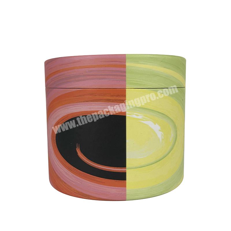 Custom Logo New Design Luxury Cylinder Round Gift Hat Box Candle Paper Tube Packaging