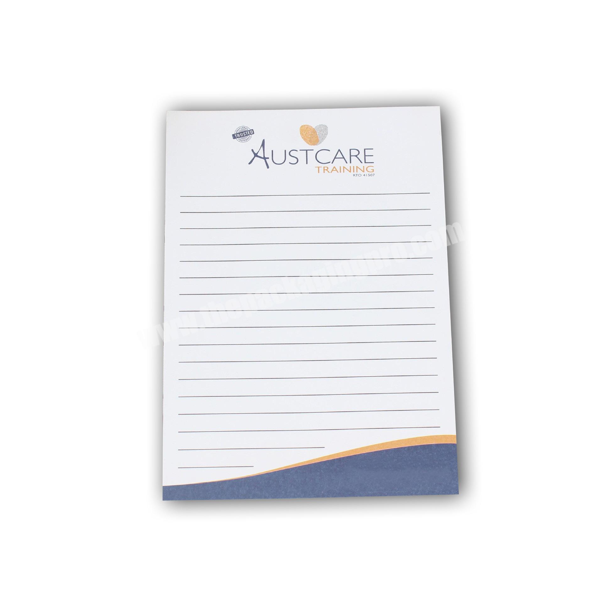 Custom Logo Notepad Printing Loose Leaf Memo Pad a4 a5 a6 Promotional Writing Notepads