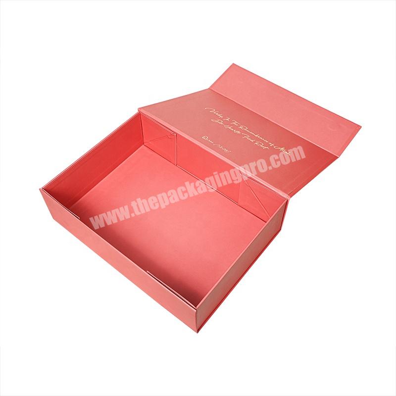 Custom Logo Printed Paper Rigid Cardboard Clothing Shoe Packaging Magnetic Closure Folding Foldable Gift Boxes