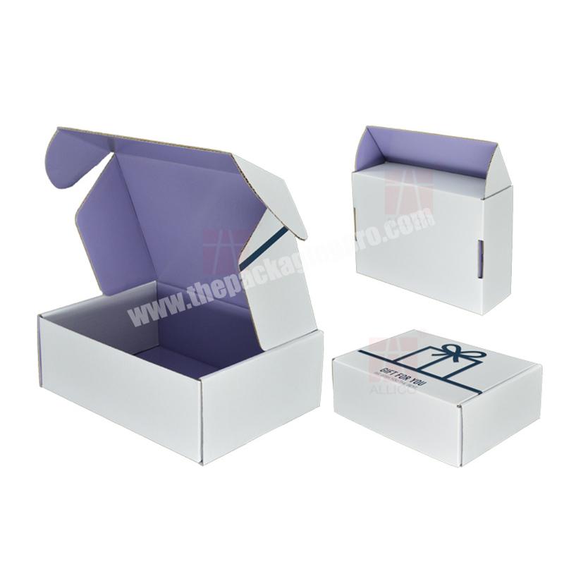 Custom Logo Printing Cardboard Corrugated Packaging Ziplock Mail Post Shipping Box