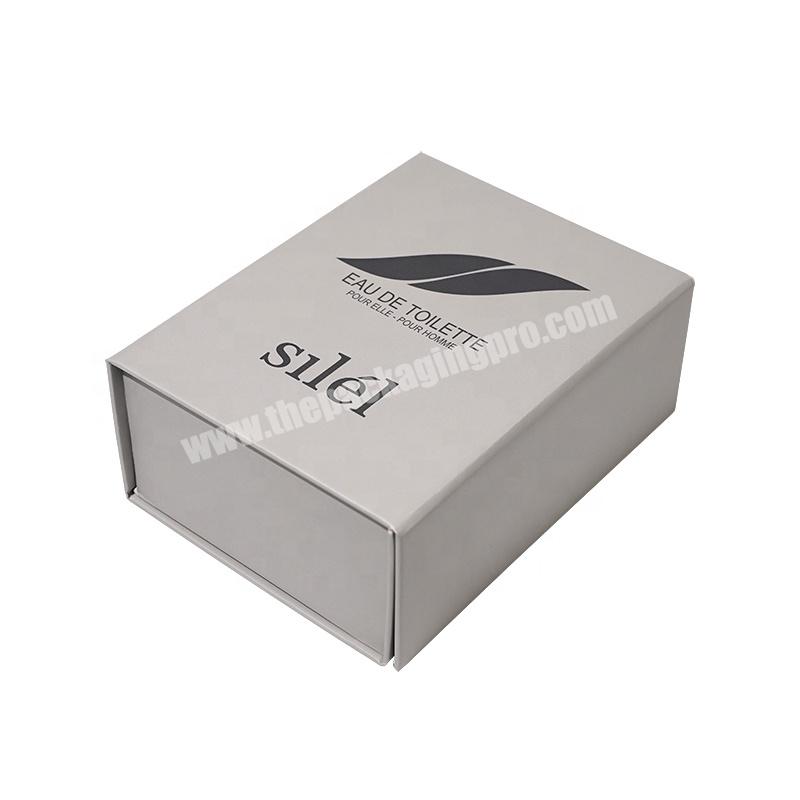 Custom Logo Printing Hardcover Paper Board Perfume Packing Gift Foldable Magnetic Box for Men
