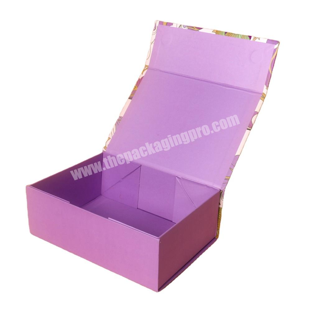 Custom Logo Printing Luxury Rigid Folding Paper Packaging Closure Cardboard Foldable Magnetic Gift Box