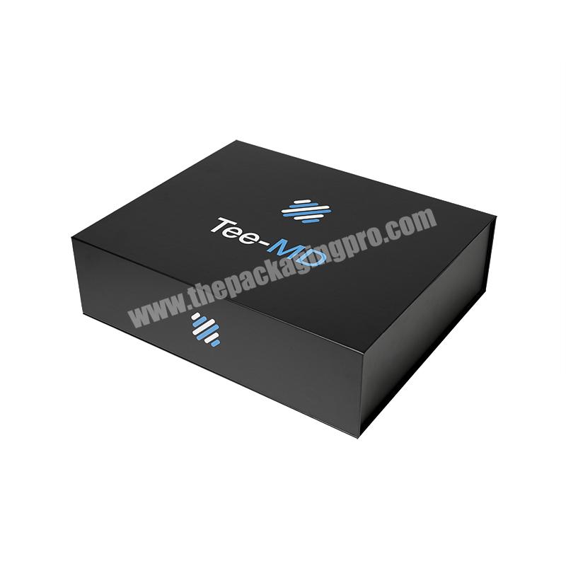 Custom Logo Size Color Printing Magnetic Gift Paper Box Eco Friendly Luxury Black Hot-selling Paper Packaging Box With Sponge