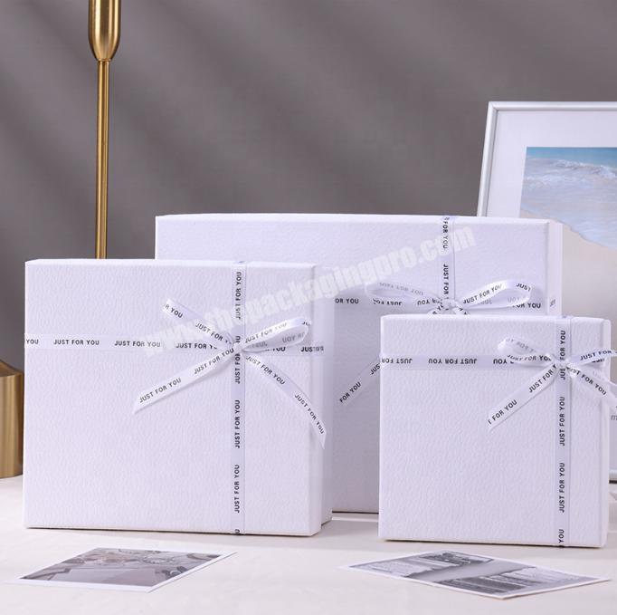 Custom Logo White Luxury Cardboard Paper Box Rigid Packaging Box With Removable Lid