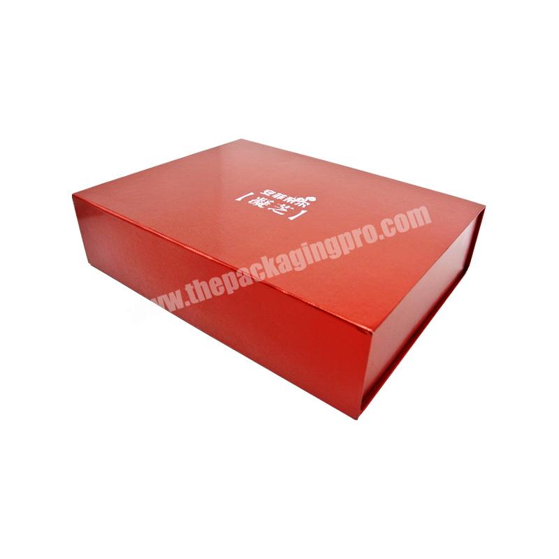 Custom Logo Wholesale Luxury Red Magnet Paper box Wigs Garments Carton Folding Magnetic Gift Box Packaging Paper Boxes