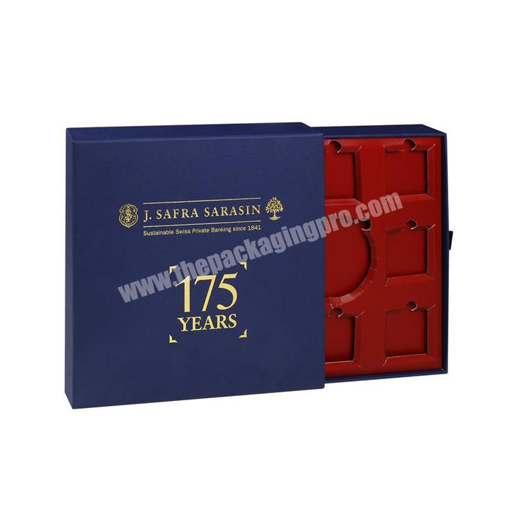 Custom Lucky Logo Sliding Pull-Out Chocolate Wrapping Paper Gift Box with Separation
