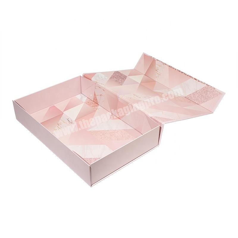 Custom Luxury Beautiful Design Cardboard Foldable Magnetic Paper Box for Clothing