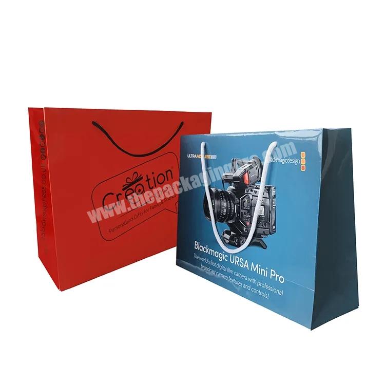Custom Luxury Black Clothes Store Retail Packaging Gift Carry Bags Boutique Shopping Paper Bags
