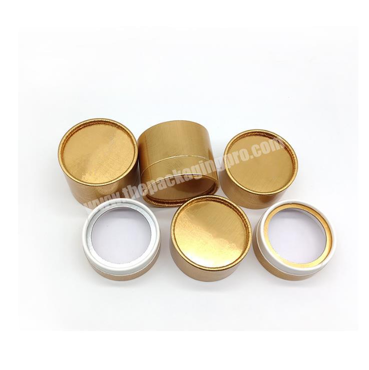 Custom Luxury Mini Printing Paper packaging Gold Cosmetic Roll Tube Box