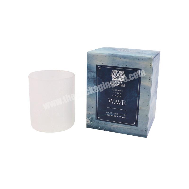 Custom Luxury White Candle Vessels With Lids And Set Gift Packaging Boxes With Logo