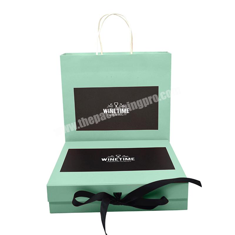 Custom Magnetic Box Clothes Packaging Luxury Rigid Cardboard Gift Foldable Box With Stain Foam And Ribbon For Jacket