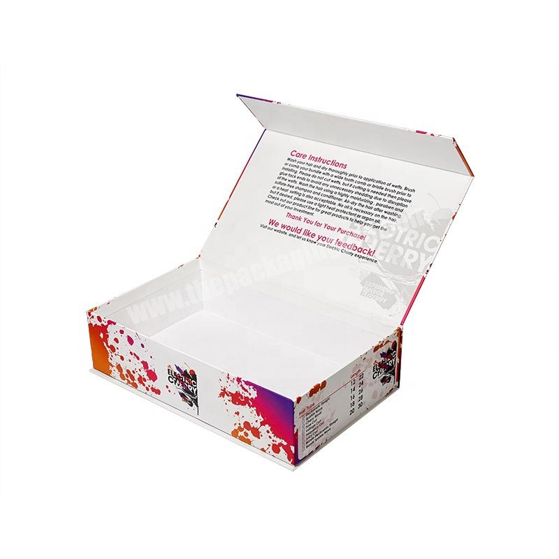 Custom Magnetic Wig Box Cosmetic Hair Packaging Box Printed Cardboard Boxes
