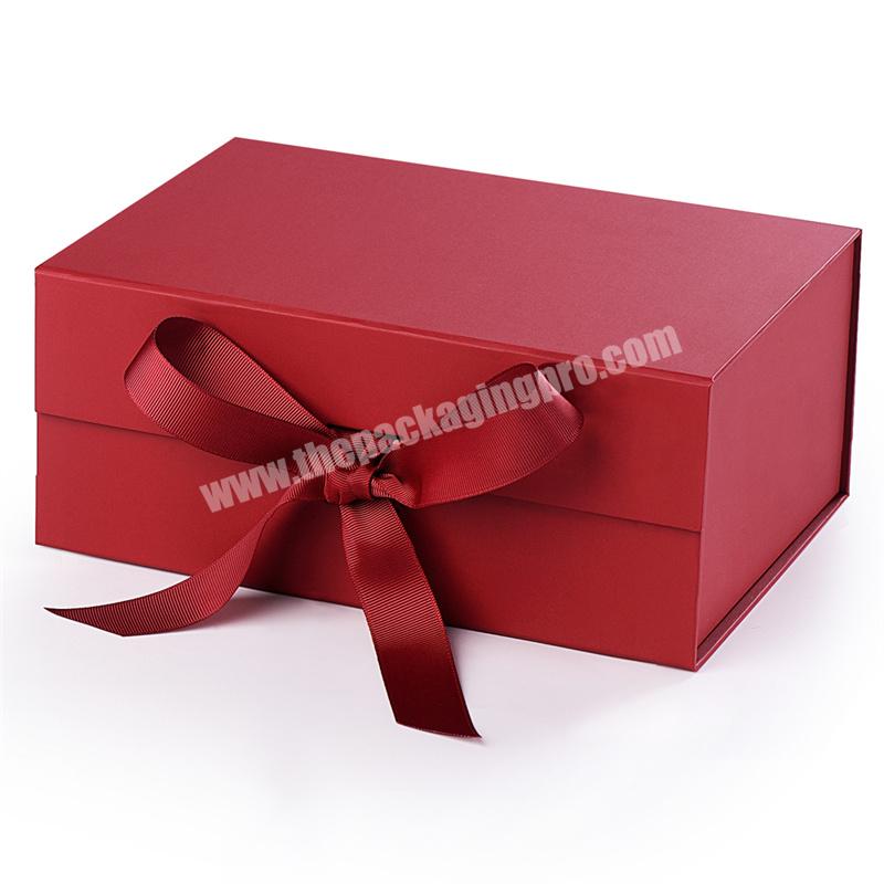 Custom Manufacture Jewelry Gift Box Printing Magnetic Packaging box with Ribbon
