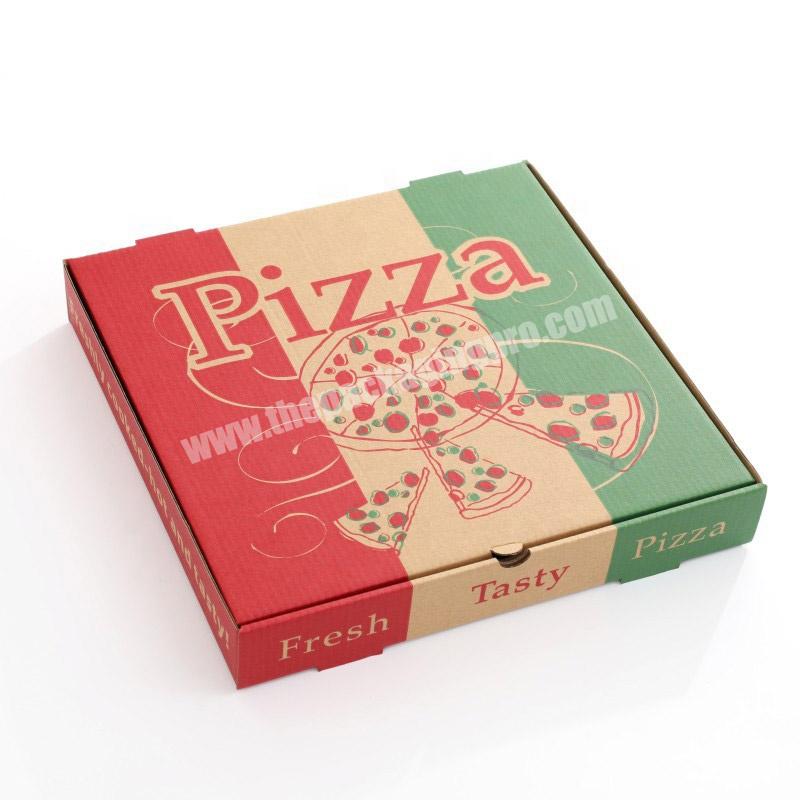 Custom Pizza Box Eco Friendly Box Package Food Grade Takeaway Corrugated Cardboard Paper Box With Logo