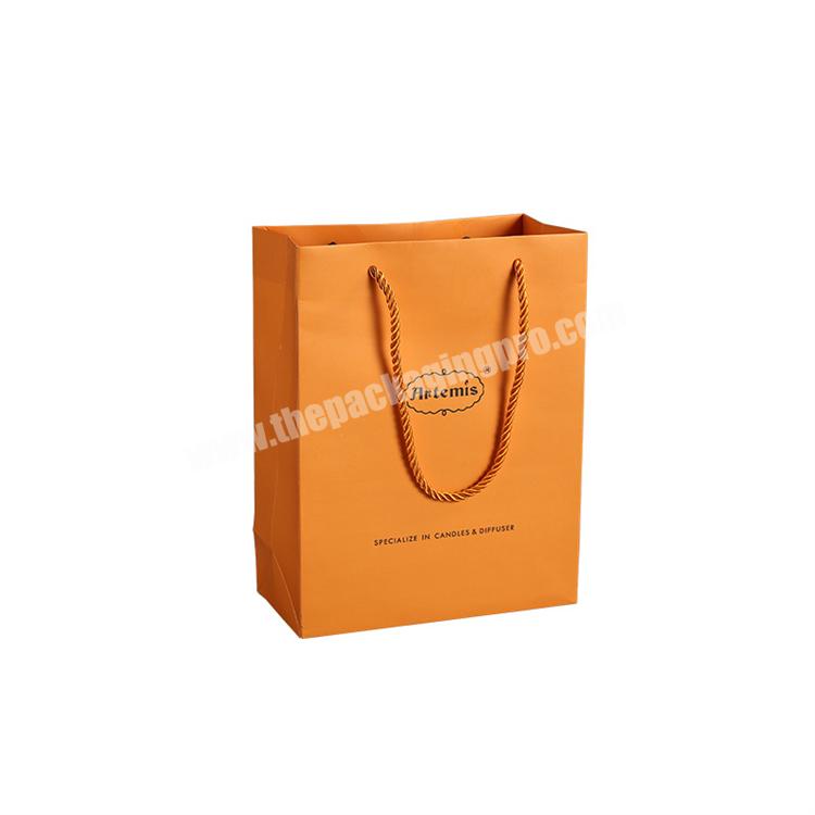 Custom Print Logo Wholesale Boutique Gift Paper Bags Candle Packaging Shopping Bags with Your Own Logo