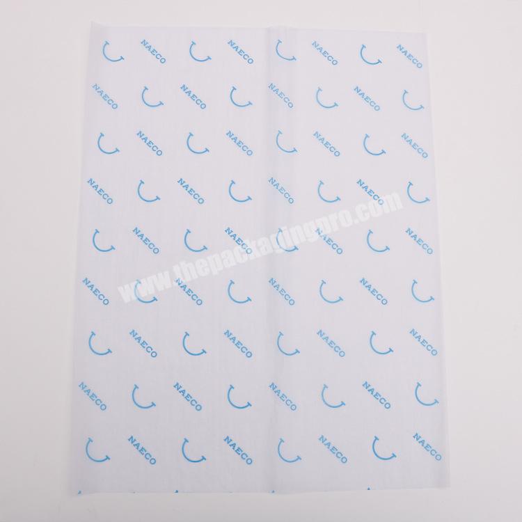 Custom Printed Logo Gift Wrapping Paper 17gsm White Clothing Shoes Tissue Paper  for Packing