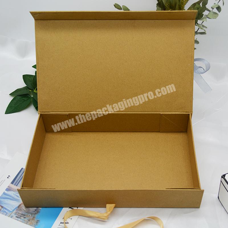 Custom Printing Flip Top Cardboard Kraft Paper Magnetic Folding Box Underwear Packaging Magnetic Closure Flat Pack Boxes