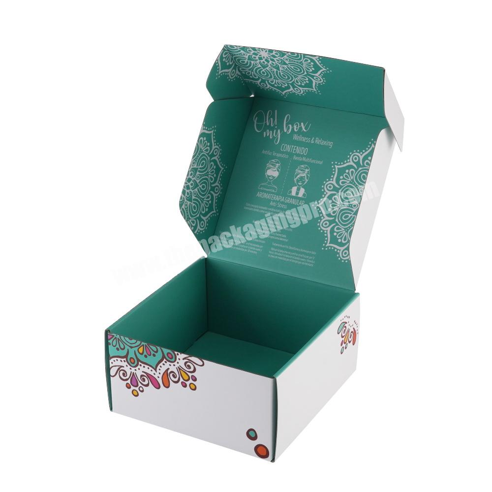 Custom Printing Logo Green Shipping Kraft Corrugated Mailer Packaging Box For Clothing Brand